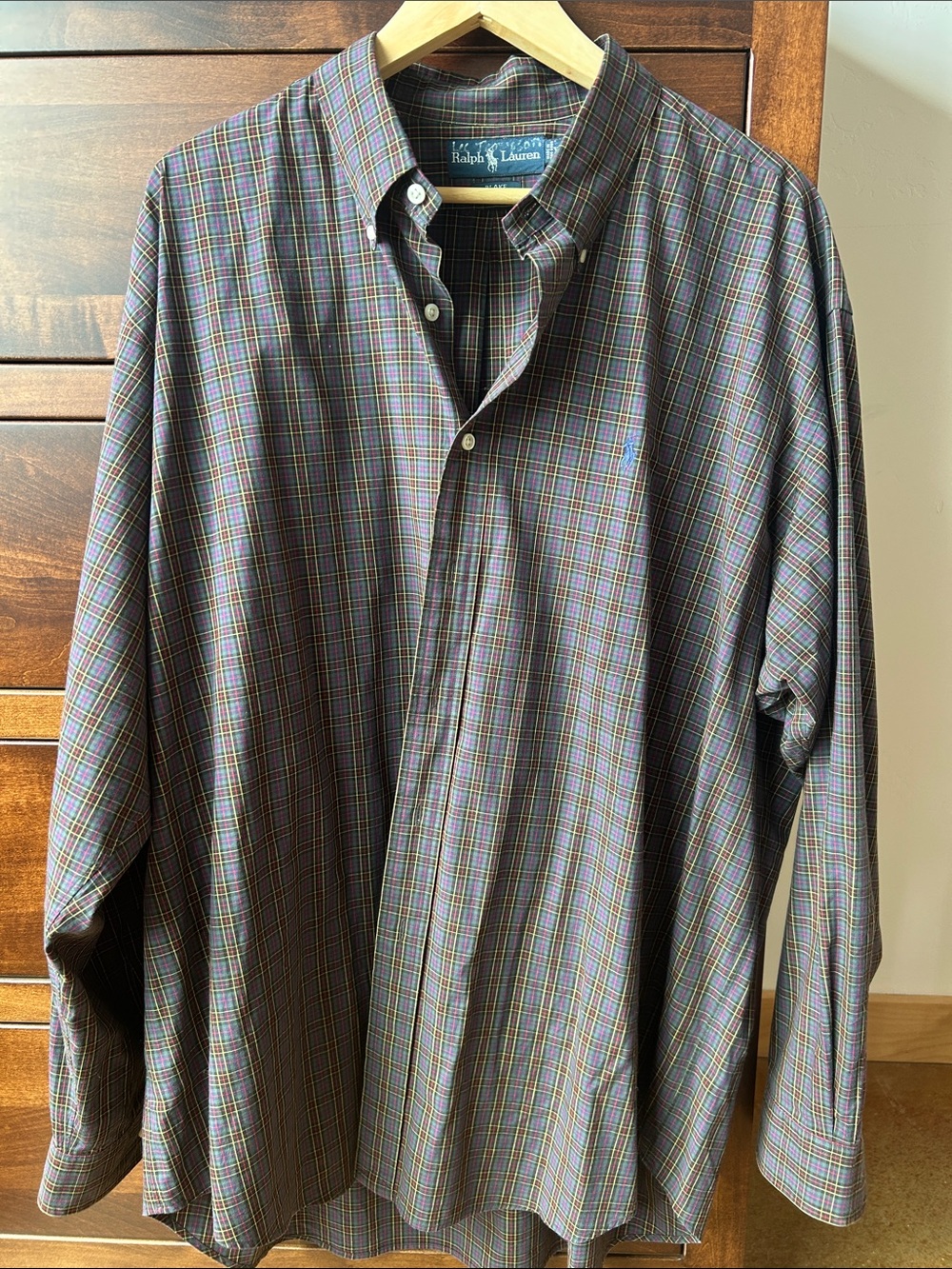 Ralph Lauren Brown Multicolor Plaid Button-Down Shirt